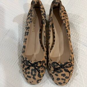 Jack Rogers Leopard Print Ballet Block Heels